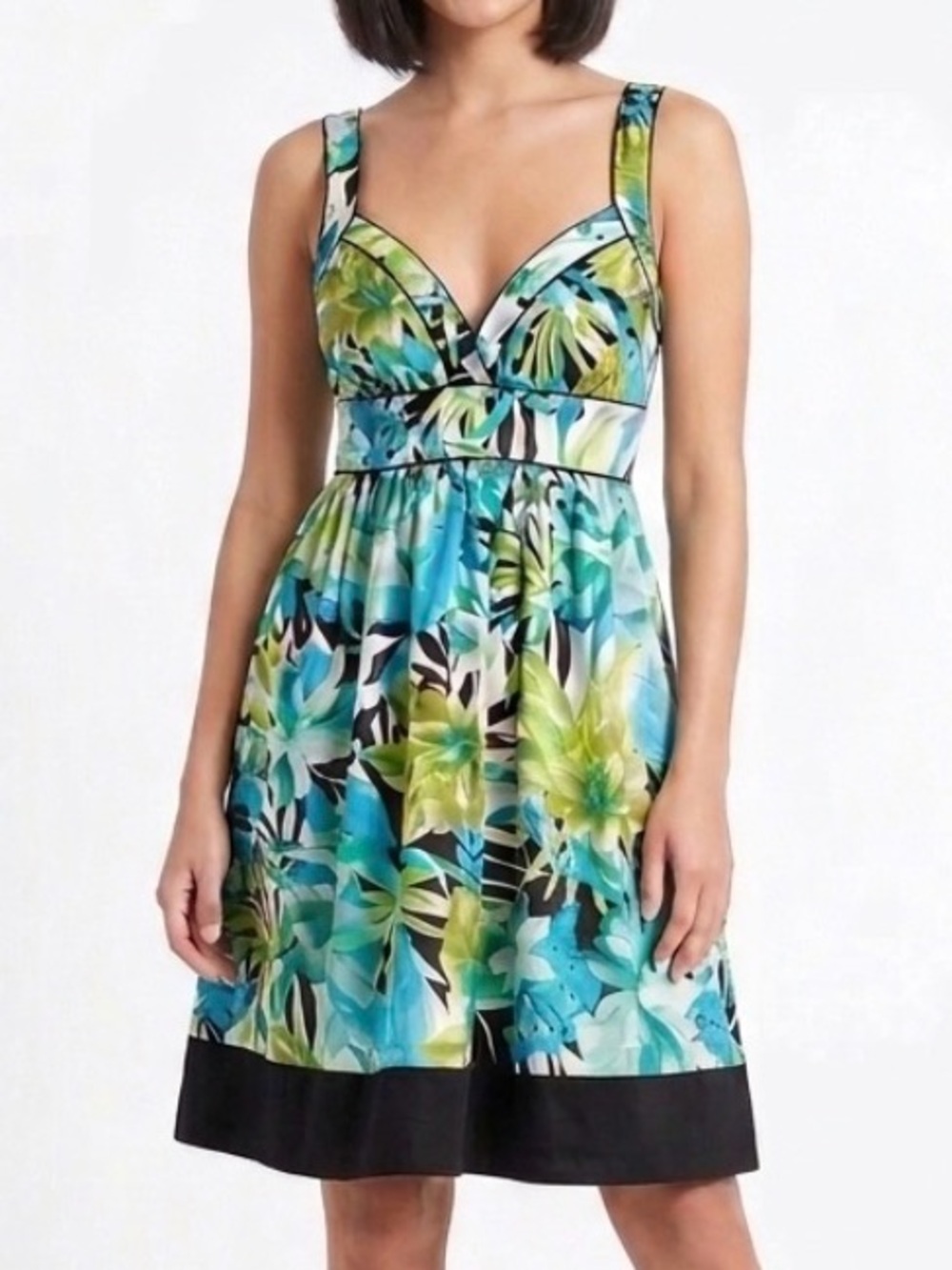 City Triangles Tropical Floral Empire Waist Mini Dress NWT Sz 9
